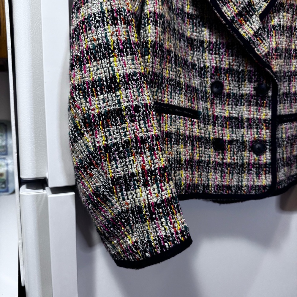 Talbots Cafe Tweed Jacket Blazer Multicolor size 12 - Picture 7 of 14
